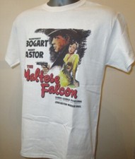 The Maltese Falcon Cinema Poster T Shirt Humphrey Bogart Film Noir Key Largo 446