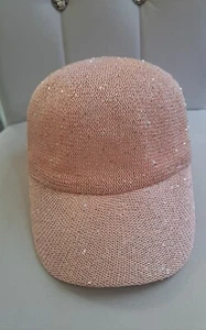 Pailletten Basecap Kappe Mütze  glitzer  rosa mit silberfarbenen Pailletten - Bild 1 von 2