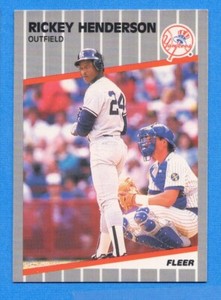 1989 Fleer #254 Rickey Henderson Yankees