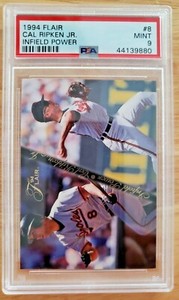 1994 FLAIR  #8 - CAL RIPKEN JR. - INFIELD POWER - PSA 9 MINT