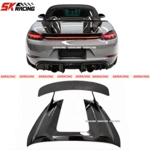 Alerón trasero de fibra de carbono real para Porsche 718 982 981 Boxster Cayman 13-24 - Imagen 1 de 22