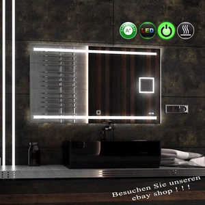 EMPOWER 120x70 LEDSPIEGEL BADSPIEGEL KOSMETIKSPIEGEL UHR HEIZMATTE - Bild 1 von 9
