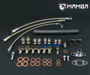 Turbo Oil & Water Line Kit For Nissan CA18DET S13 w/ RB20 RB25 factory turbo - Picture 1 of 5