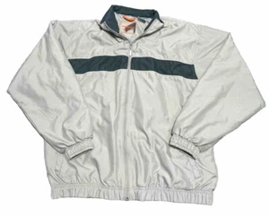 Weatherproof Bomber Jacket Mens Medium Windbreaker Beige Lightweight Zip Up - Picture 1 of 13