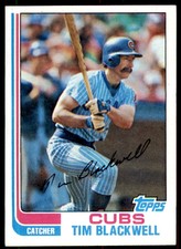 1982 Topps. Tim Blackwell . Chicago Cubs #374