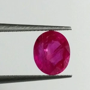 Certified 1.15ct Natural Burma Ruby beautiful pinkish red collection gemstone - Picture 1 of 5