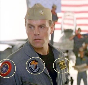 TOP GUN MOVIE Lt. Cmdr. Rick⭐JESTER⭐Heatherly JESTER vêlkrö 3-INSIGNIA PATCH SET - Picture 1 of 13