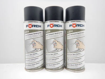 3x NEGRO SEDA BRILLANTE RAL 9005 PINTURA SPRAY SPRAY LATA 400ML  - Imagen 1 de 2