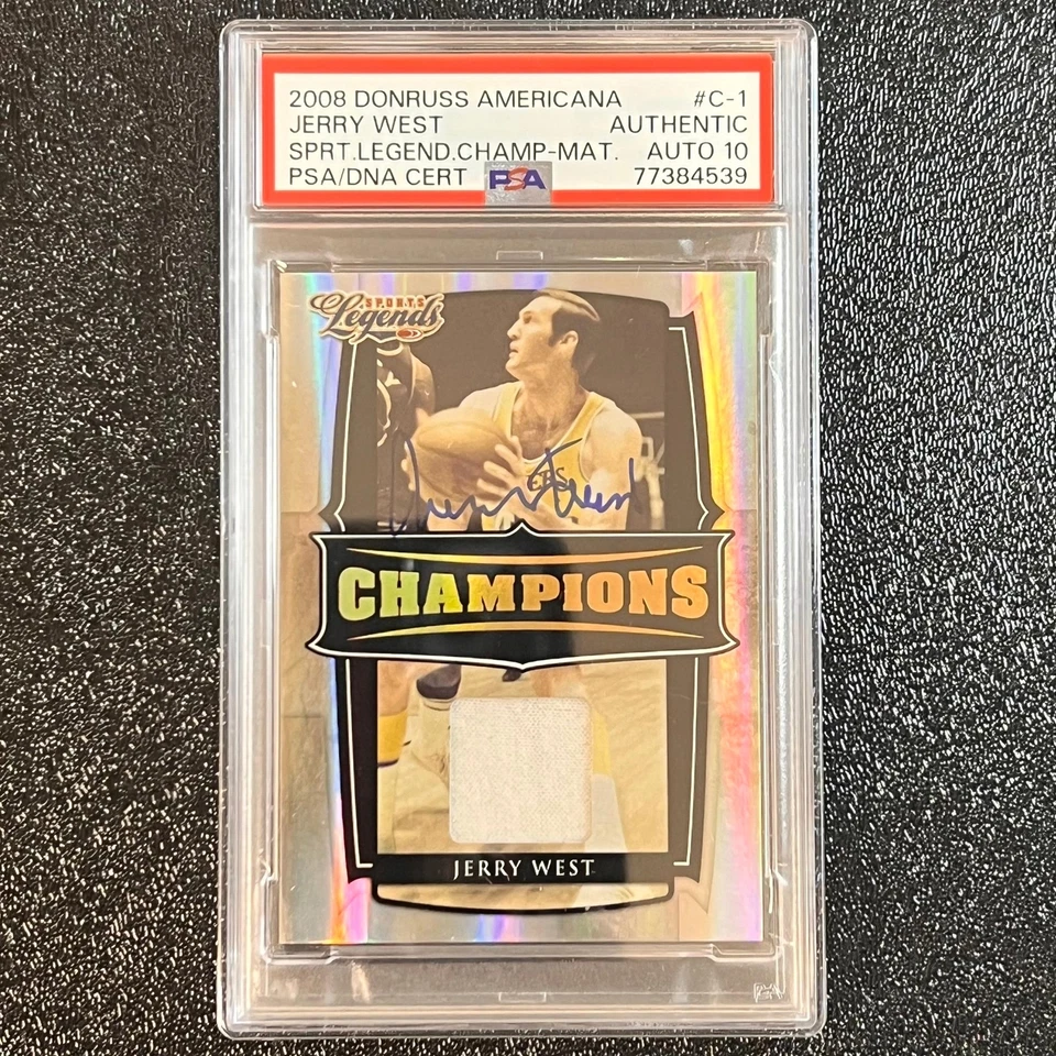 2008 Donruss Americana Sports Legends Championship Material #C-1 JERRY WEST Sign - Image 1 of 2