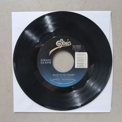 JOHNNY RODRIGUEZ ROSE OF MY HEART/DOWN IN THE BOONDOCKS EPIC VINYL 45 VG 21-45 - Image 1 of 2