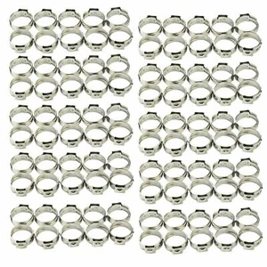 500Pieces Stainless Steel 1/2" inch PEX Clamp Cinch Rings Crimp Pinch Fitting - Picture 1 of 6