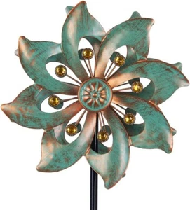 Retro Wind Mill Spinner Kinetic Lawn Garden Decor Patio Stake Yard Art Ornament - Picture 1 of 10