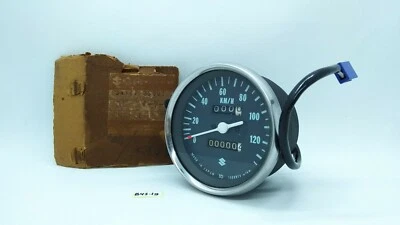 Suzuki GT100 может подходить для спидометра GT125 Speedo подлинный 120 км новый из старых запасов - Изображение 1 из 4