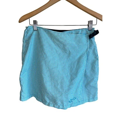Terry Precision Cycling W's L Gingham Wrap Skirt & Chamois Padded Shorts Blue - Image 1 of 4