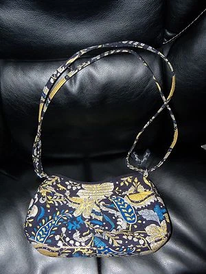 Cartera Vera Bradley FRANNIE ELLIE AZUL RETIRADA Amarillo Blanco Negro Usada en Excelente Condición Foto 1 de 3