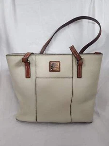 Dooney & Bourke Bone Pebble Grain Lexington Tote Bag - Picture 1 of 9