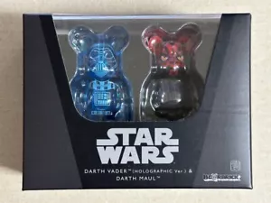 MEDICOM TOY BEARBRICK BE@RBRICK Star Wars Darth Vader Holo & Darth maul BOX 100% - Picture 1 of 2