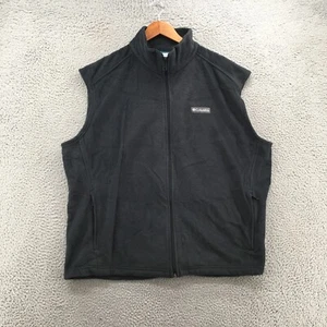 Columbia Granite Mountain Vest Mens XXL Gray Fleece Zip Up Sleeveless Pocket - Picture 1 of 22