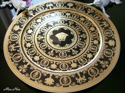 Rosenthal Versace I Love Baroque Noir Brillant 1 x Platzteller 33 cm 1 A NEUWARE - Bild 1 von 4
