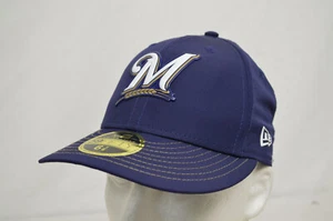 New Era 59FIFTY Milwaukee Brewers Fitted Hat Cap Low Profile SIZE 6 7/8 NEW - Picture 1 of 8