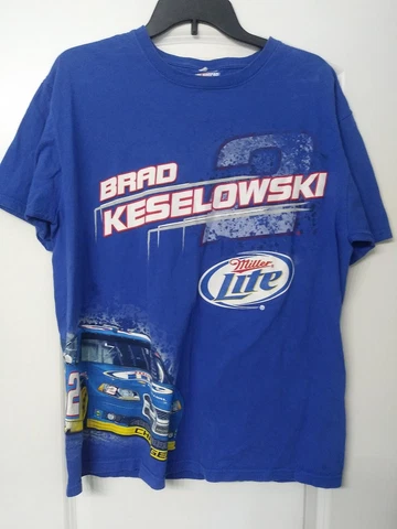Brad keselowski T-Shirt Miller Lite L 2012 Cover