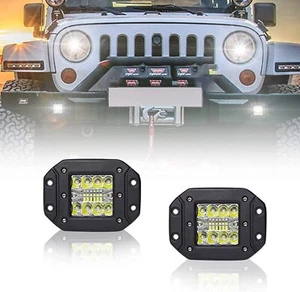 2X 5 Zoll 84W LED Lightbar Arbeitsscheinwerfer 12V Auto Offroad Bündiger Einbau - Bild 1 von 9