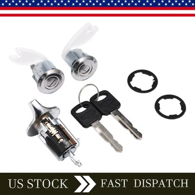 Door Lock Cylinders Set For Ford 92-95 F150/250/350 3.0L 2986CC V6 F3UZ1522050D Foto 1 de 4