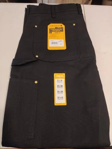Carhartt B01 Double Knee Pants 33x30 Black Carpenter Duck Loose Fit Utility - Bild 1 von 19