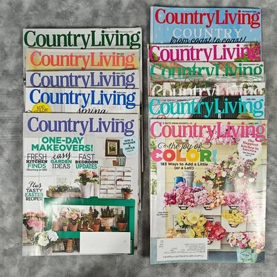 Country Living Magazine Lot (10) 2012–2017 Home Decor Crafts Garden - Image 1 of 4