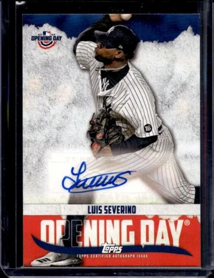 2022 Topps Opening Day Luis Severino Auto #ODA-LS Yankees - Image 1 of 2