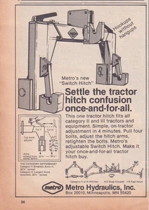 Metro Hydraulics Inc Minneapolis MN Print Ad 1983 7"x5" - Bild 1 von 4