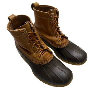 L.L. Bean Iconic Waterproof All Weather Leather & Rubber Duck Boots Mens Size 9W - Picture 1 of 8