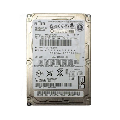 Hard Disk Hdd Disco Ide Pata 2.5" 80Gb Computer Portatile Eide Notebook - Image 1 of 3