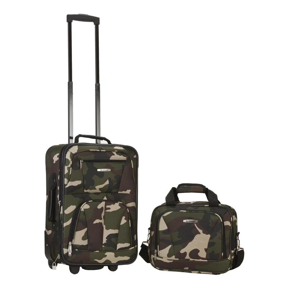 Juego de equipaje de viaje bolsa de mano camuflaje expandible Rockland Rio 2 piezas Wm7 M01 Foto 1 de 1