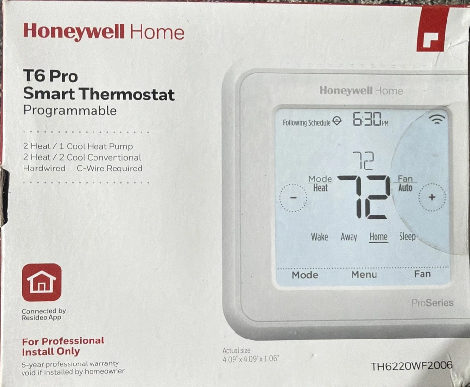 Termostato programable Wi-Fi Honeywell Lyric T6 Pro - Blanco. Nuevo. Foto 1 de 1