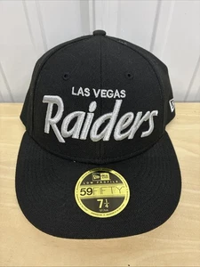 Las Vegas Raiders Mütze - 59Fifty New Era Low Profile Fitted Cap 7 1/4 Neu Schwarz - Bild 1 von 6