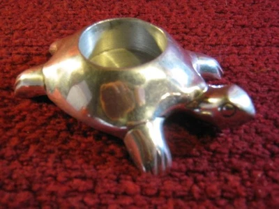 Turtle Tea Light Holder Silver Plate/Chrome - Image 1 of 4