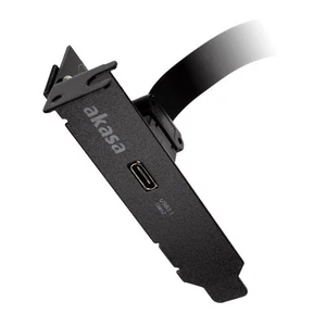 Akasa Low Profile PCI Bracket Adapter, USB 3.1 Typ C - schwarz - Bild 1 von 4