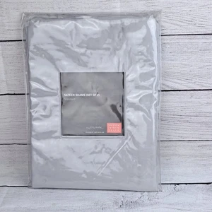 Design Within Reach DWR Satin Standard Schein 2er Set grau 100% Baumwolle - Bild 1 von 9