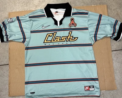 Camiseta de fútbol Nike vintage años 90 MLS San Jose Clash para hombre mediana” Foto 1 de 4