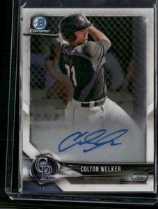 2018 Bowman #CPA-CW Colton Welker Chrome Prospect Autografi - Foto 1 di 2