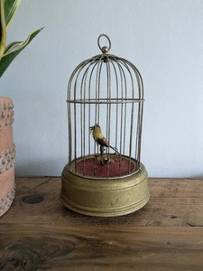 German Antique Singing Bird Cage Automation With Bird Brass Musical Moving TLC - Picture 1 of 9