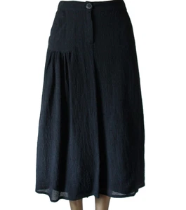 Crea Concept Black Wool Blend Layered Lagenlook Wrap Skirt UK 10 EU 38 Flawless - Picture 1 of 8