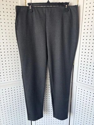 Pantalones al tobillo de vestir Nanette Lepore XL a rayas negros grises para mujer Foto 1 de 4