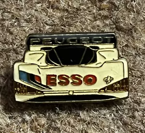 Peugeot Esso Enamel Pin Badge Racing Genuine Vintage 905 Les Mans Classic Car - Picture 1 of 3