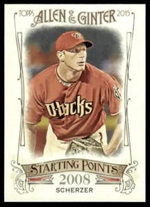 2015 Topps Allen & Ginter Starting Points Max Scherzer Arizona Diamondbacks - Picture 1 of 2