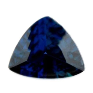 Certified 0.64ct Natural Unheated Dark Blue Sapphire VVS Madagascar Trillion - Picture 1 of 3