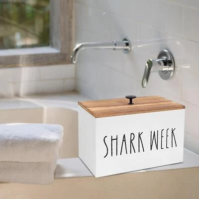 Tampon Holder for Bathroom Decorative with Lid Case Farmhouse Pad Organizer - Image 1 of 4