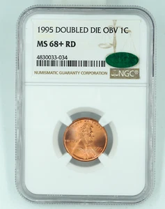1995 NGC & CAC MS68+RD Lincoln Memorial Penny - Picture 1 of 2