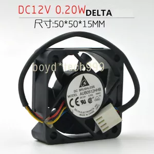PWM DC brushless Chassis Cooling Fan Delta AUB0512HHB 50*50*15mm 4pin 12V 0.20A - Picture 1 of 5